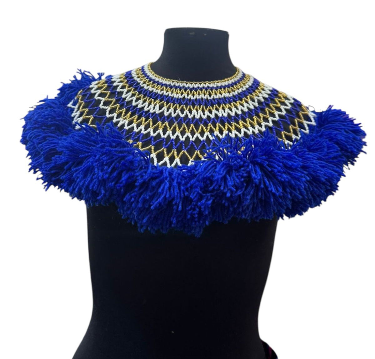 Wool bead-necklace